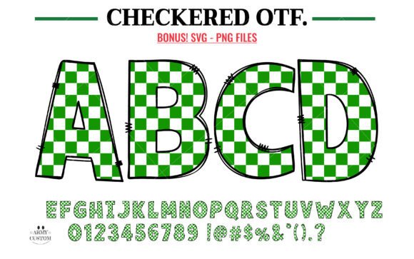 Celebrate Every Design: The Checkered Green Font