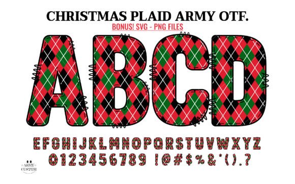 Christmas Plaid Army: A Typeface for Cozy, Festive Design