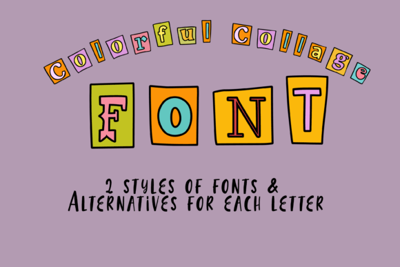 Colorful Collage: A Font That Brings Artistic Energy to Your Designs