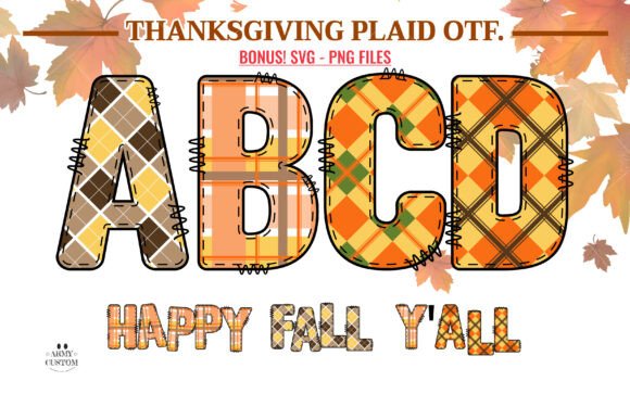Fall Plaid Bundle Army: Cozy Festive Font for Designers