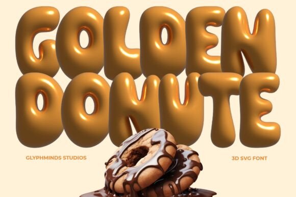 Golden Donut: A Fresh Take on Fun Typography