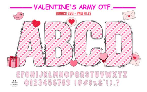 Infuse Your Designs with the Heartfelt Charm of Love Valentine's Army Diagonal