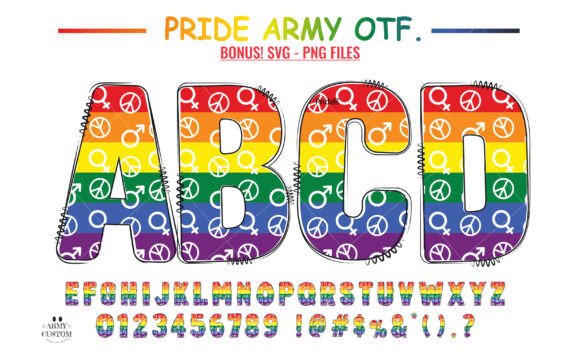 Love Pride Army: A Font for Heartfelt Design