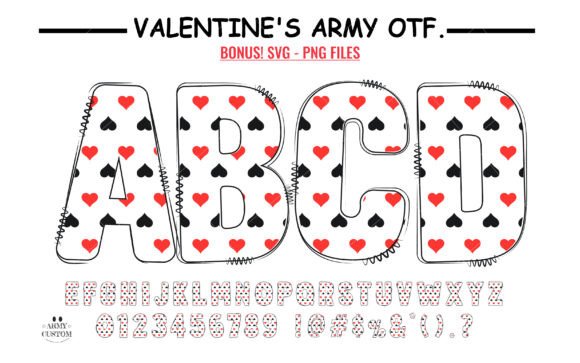 Love Valentine's Army Heart: A Font That Tells a Story