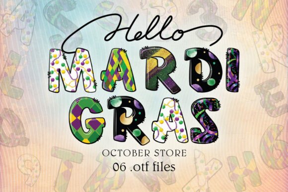 Mardi Gras Alphabet: A Burst of Festive Color for Your Designs