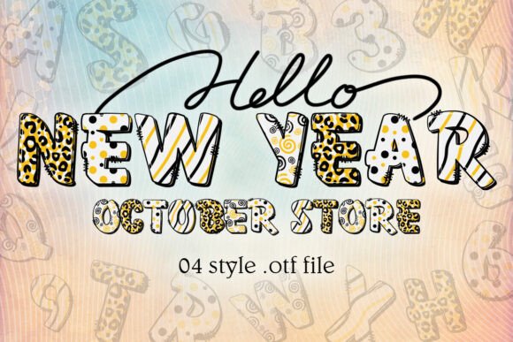 Mastering New Year Black and Gold Alphabet