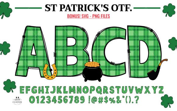St. Patrick's Day Plaid: A Festive Font for Bold, Creative Projects