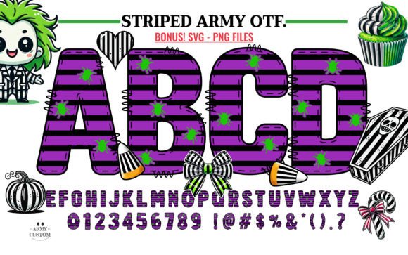 Striped Army: A Bold Typeface for Creative Command