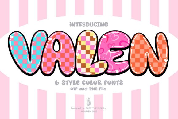 Valen: The Color Font for Vibrant Valentine Designs