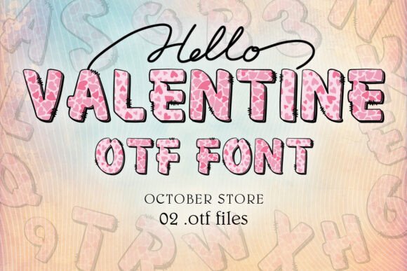 Valentine Alphabet Love Heart: A Typeface for Designers