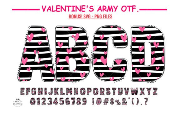 Valentine's Stripe Heart: A Typeface That Whispers Sweet Nothings